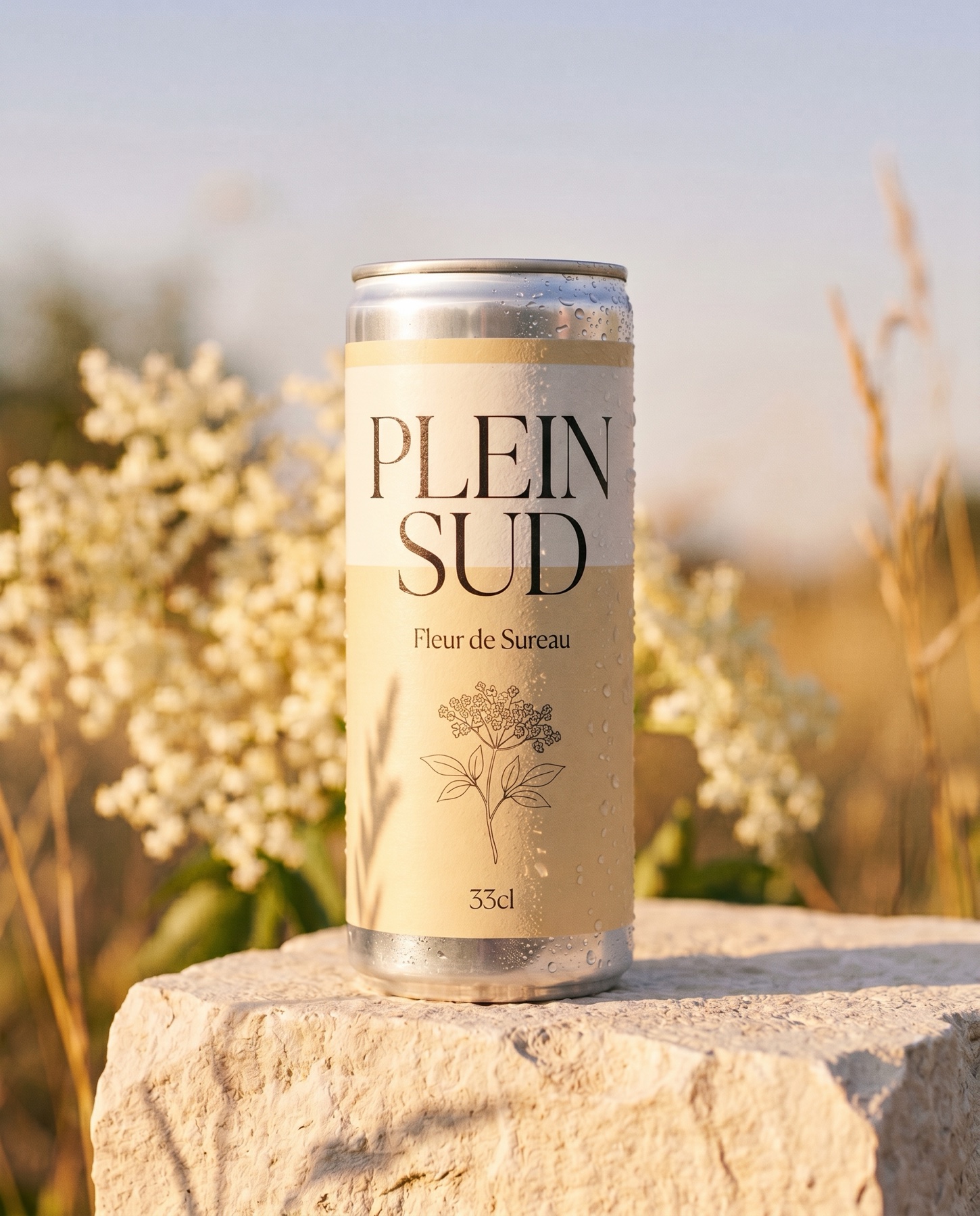 Canette Plein Sud Fleur de Sureau dans un champ de sureau